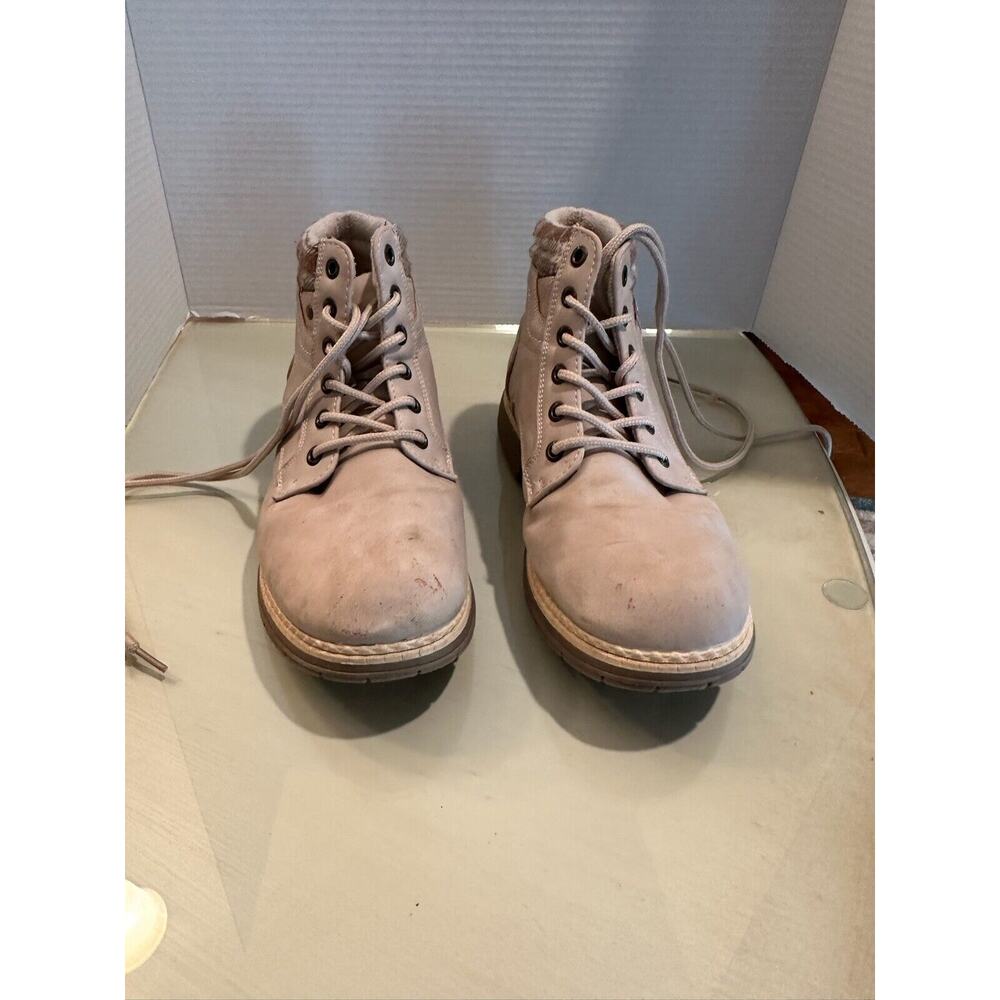 Anjou Femme Womens Hiking Snow Boots Lace‎ Up Round Toe Ankle Fleece Lined